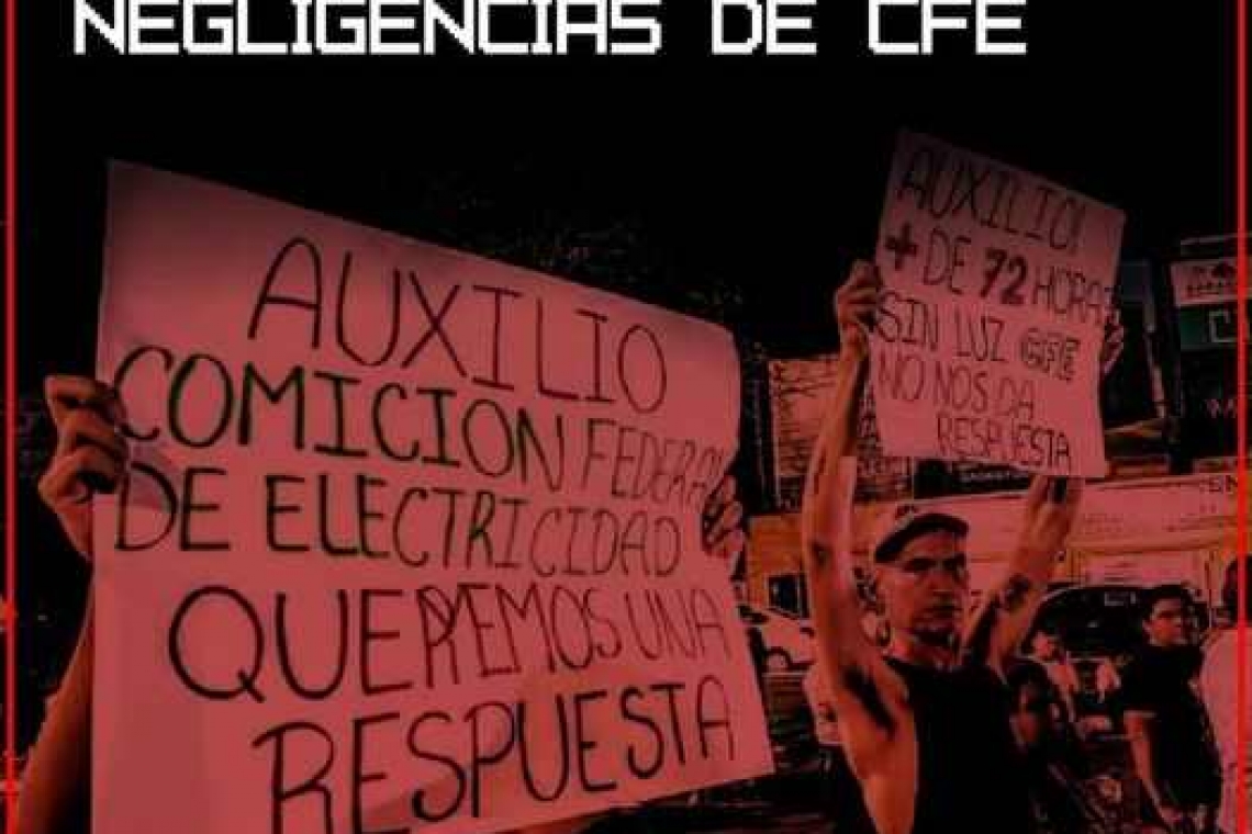 Bloquean calles en protesta contra la CFE