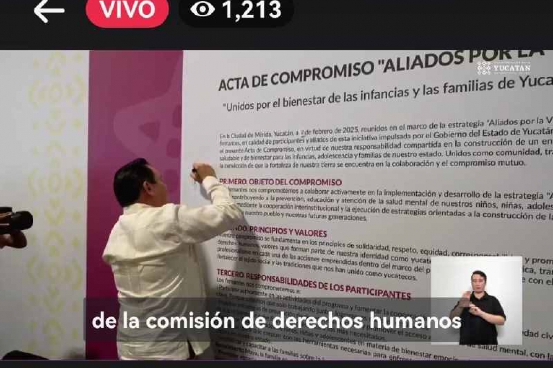 ALIANZA POR LA VIDA AL RESCATE DE LOS JÓVENES Y LA SEGURIDAD DE YUCATÁN.