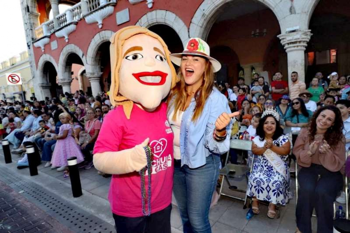 Gran participación de los meridanos en el Carnaval Infantil.  