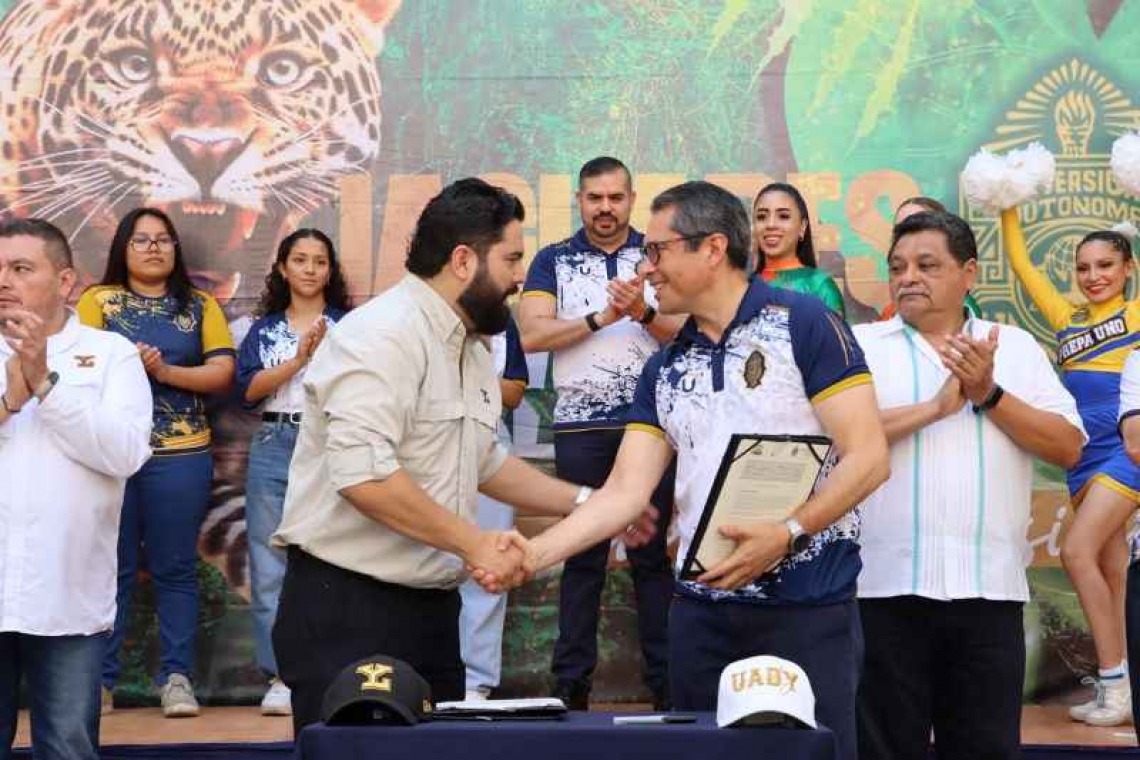 UADY y Leones firman histórico convenio, educativo y deportivo.