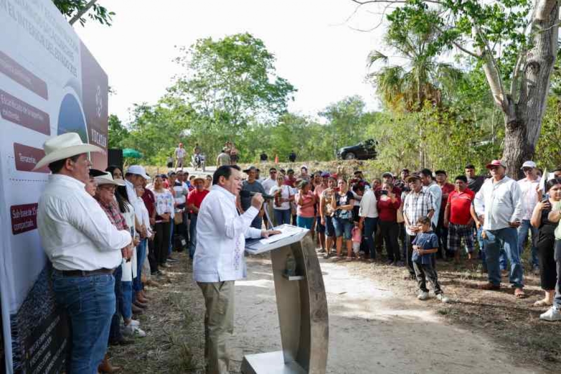 Destinan 40 mdp a construcción de caminos sacacosechas en el sur de Yucatán