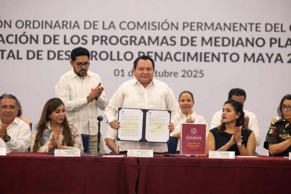 ﻿Gobierno del Renacimiento Maya presentó avances de mediano plazo del primer año de gobierno