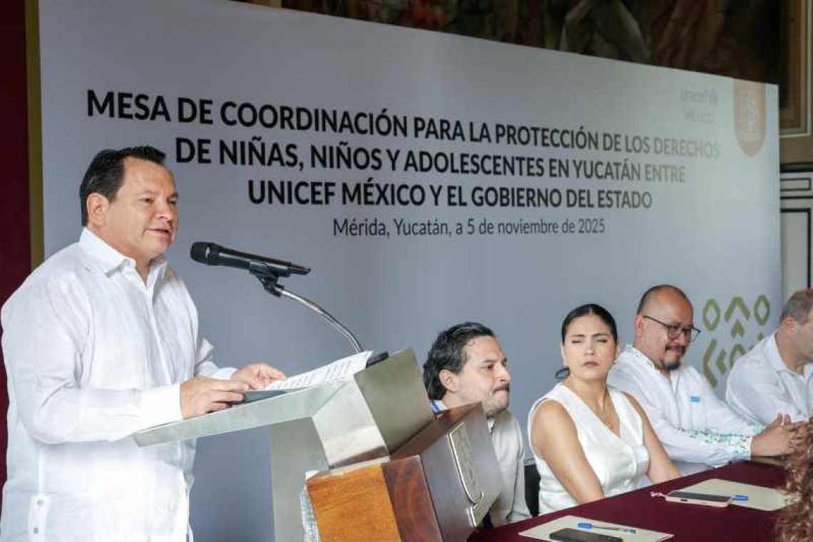 Yucatán y Unicef fortalecen protección de infancias.
