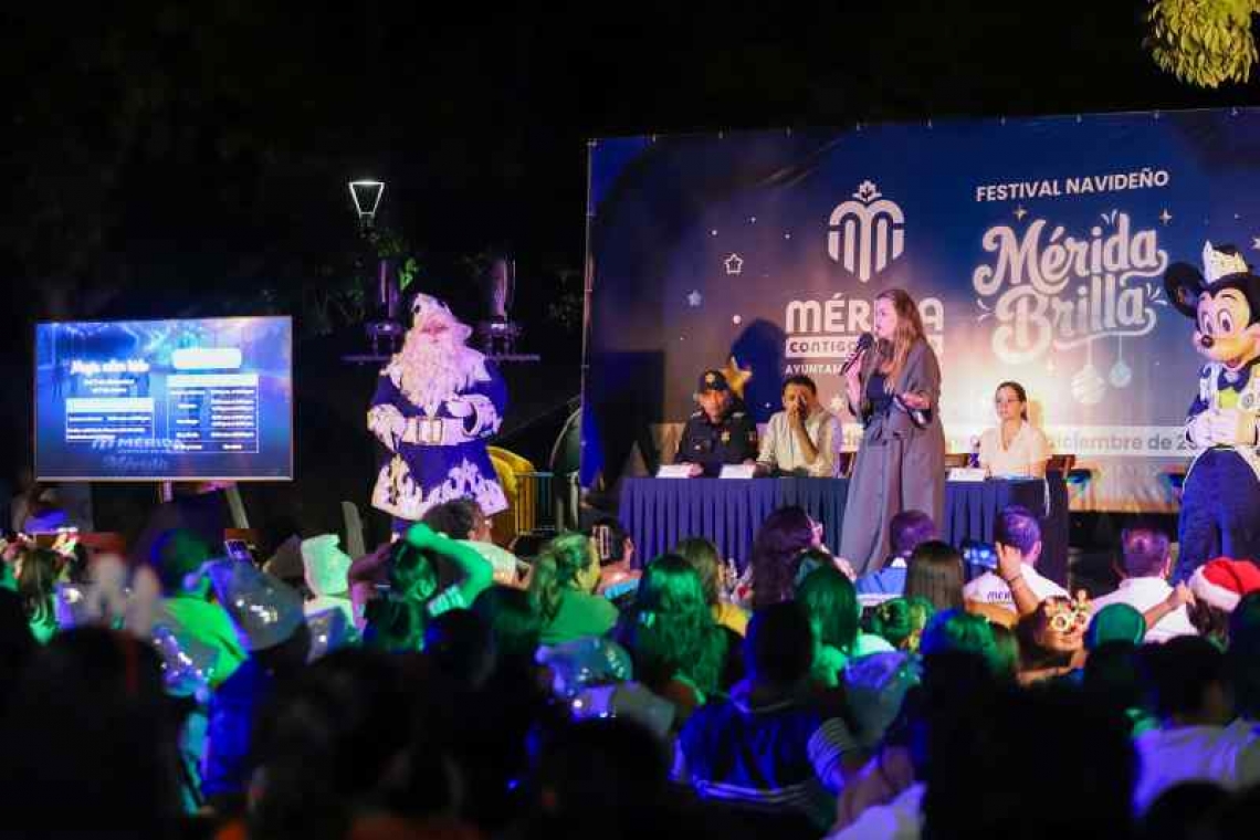 El Festival Navideño “Mérida Brilla” tendrá pista de hielo y sendero de luz gratuitos.