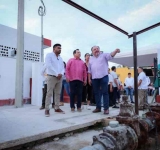 Gobierno del Estado supervisa avances del Puerto de Altura de Progreso.