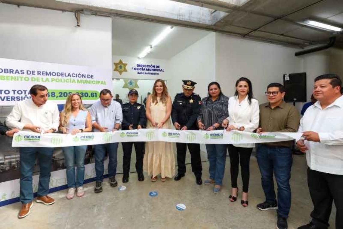 Cecilia Patrón entrega nueva base para la Policía Municipal en San Benito.