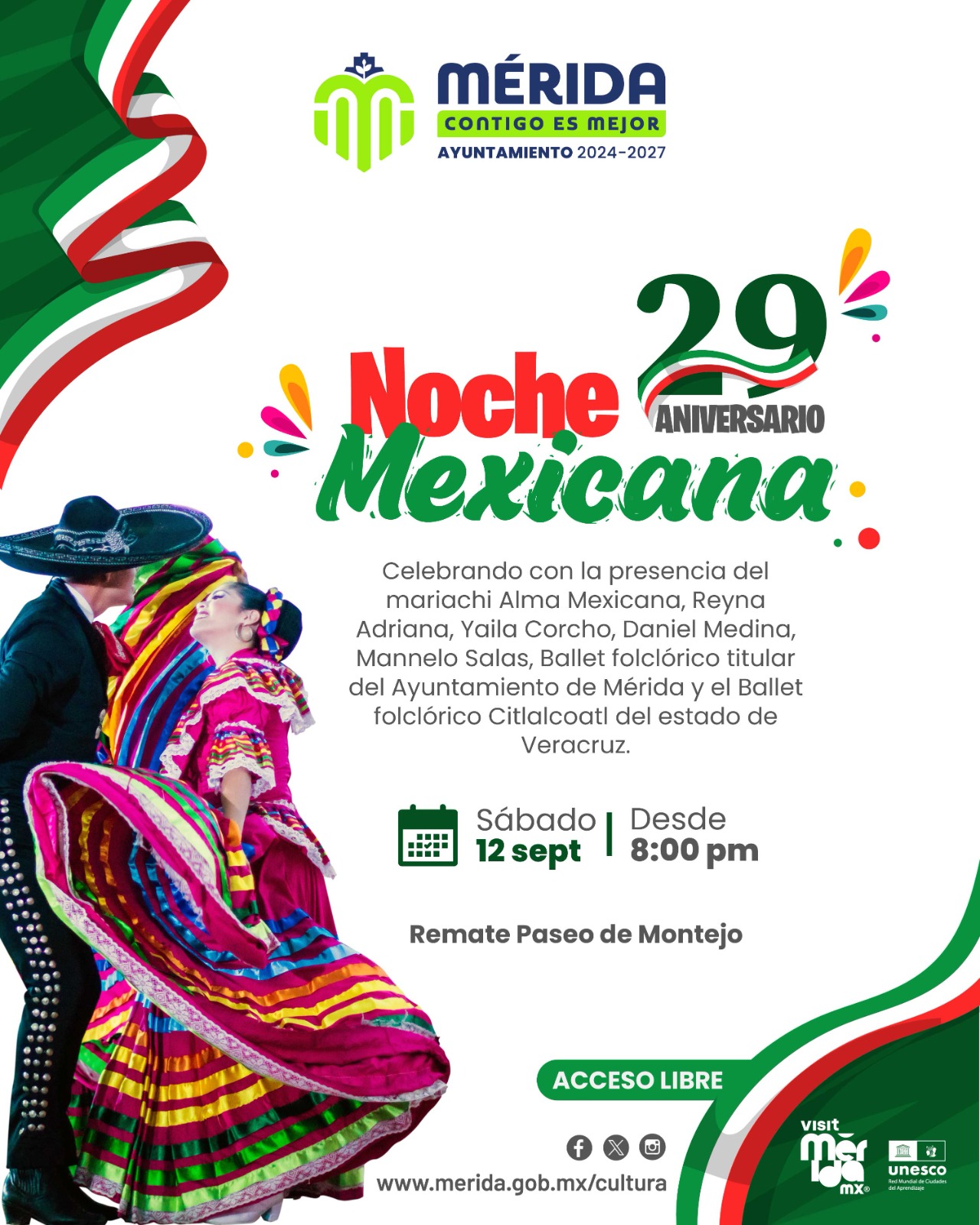 Alistan mosaico cultural para celebrar los 29 años del programa Noche Mexicana.