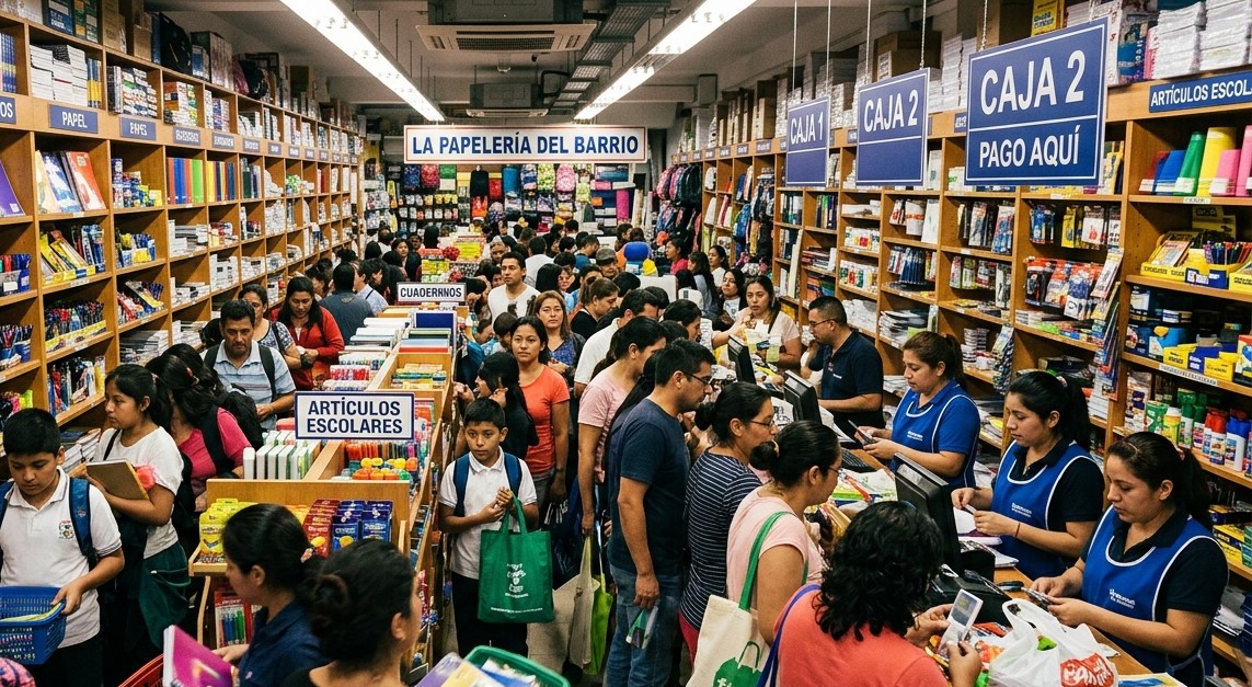 Compras de último minuto llenan las papelerías de Mérida