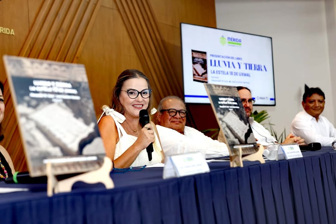 Cecilia Patrón anuncia que Mérida colocará una réplica de la Estela 18 de Uxmal al inicio de Paseo de Montejo para honrar a la mujer maya