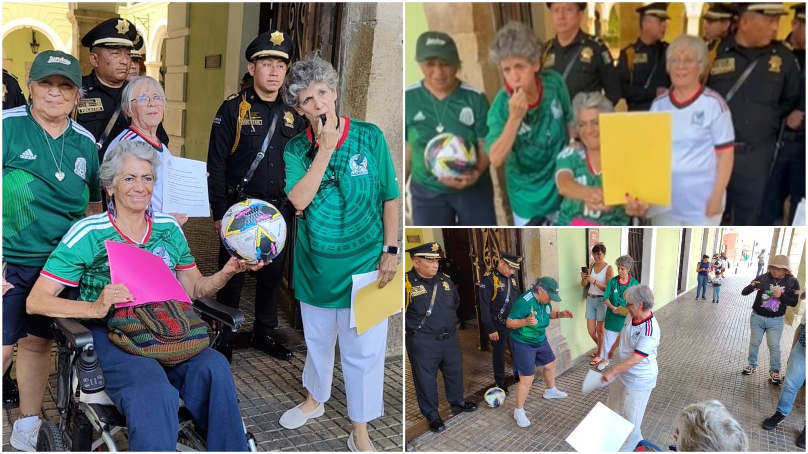 Con tarjetas rojas y amarillas, activistas regañan al Gobierno por la violencia de género en Yucatán