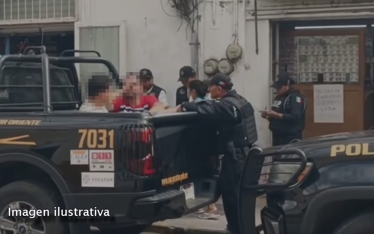 Detienen a colombiano en Mérida tras agredir a comerciante; su hija termina en el DIF