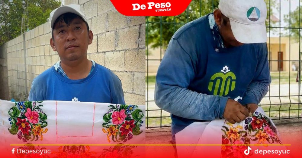 Juanito borda ternos tras cuidar calles de Mérida
