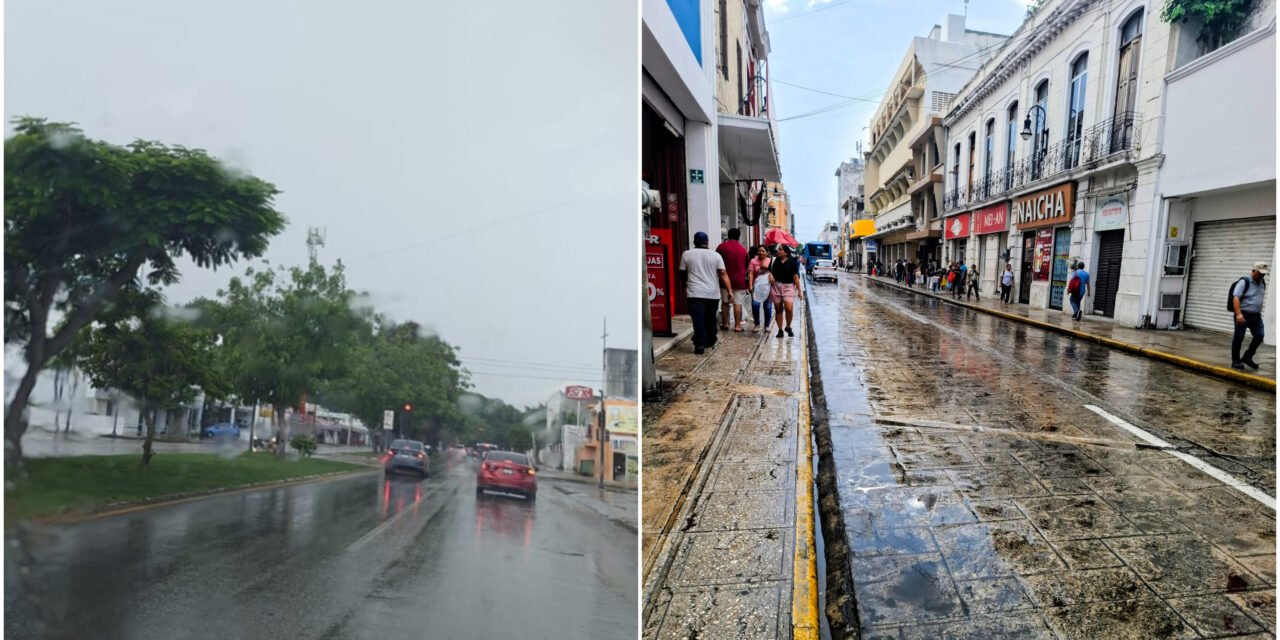 Lluvia récord de 134 mm castiga el centro de Mérida