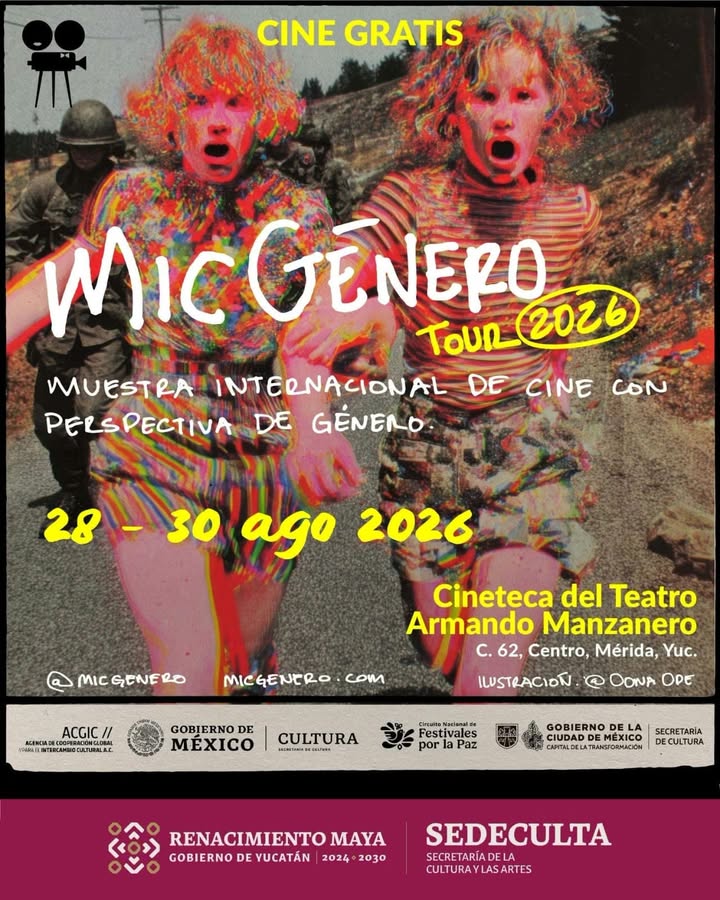 MICGénero Tour 2026 llega a Mérida con cine gratuito sobre identidad y derechos humanos