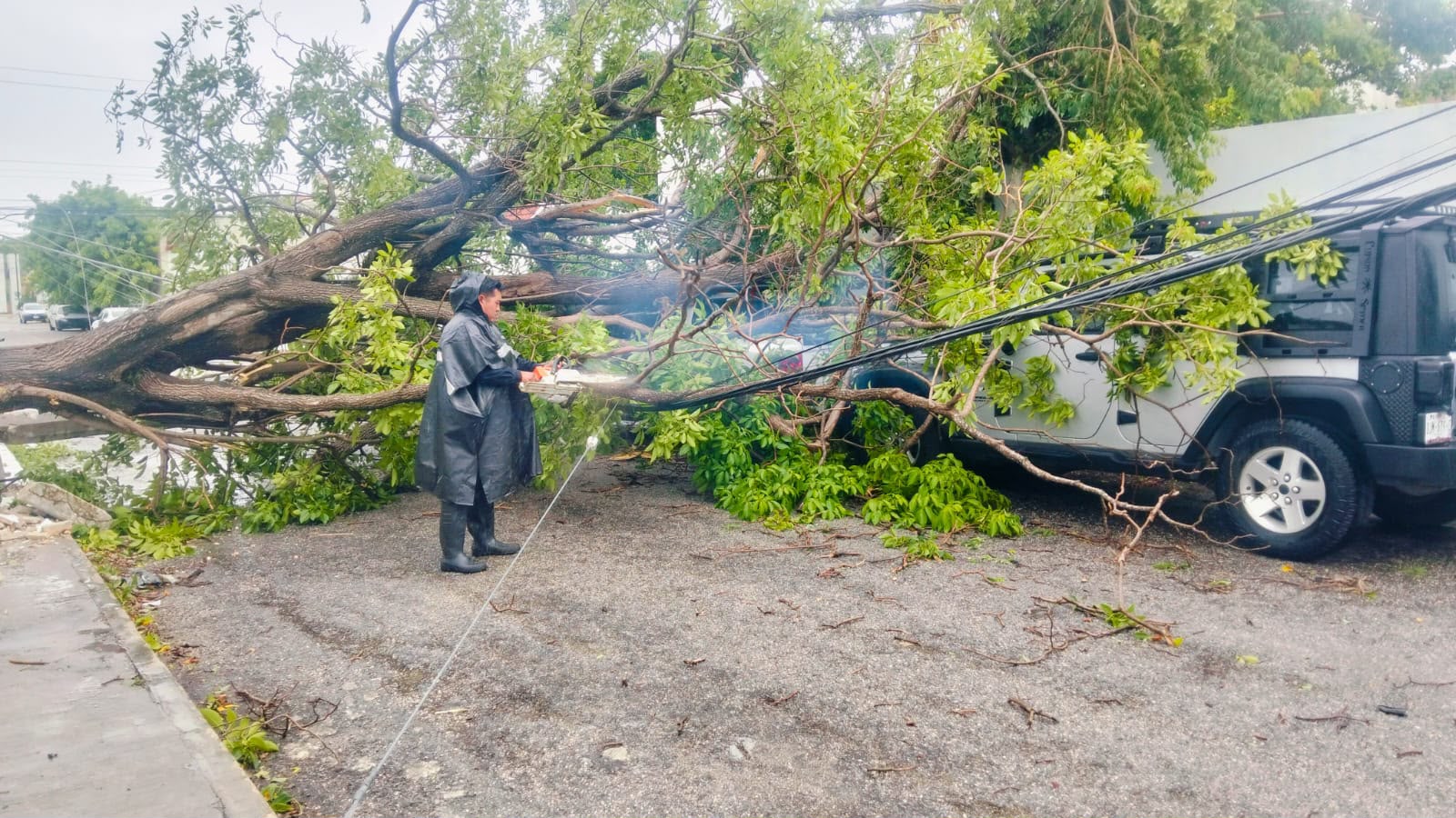 SSP Yucatán atiende 116 reportes por la lluvia y libera carriles del Anillo Periférico