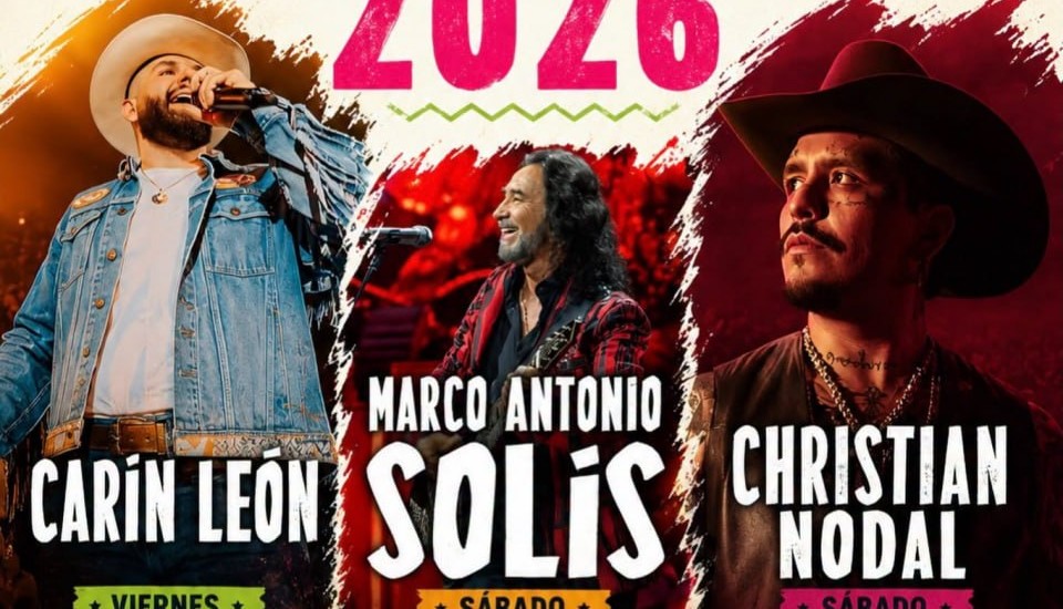 Feria Xmatkuil 2026: Carín León, El Buki y Nodal, los conciertos confirmados